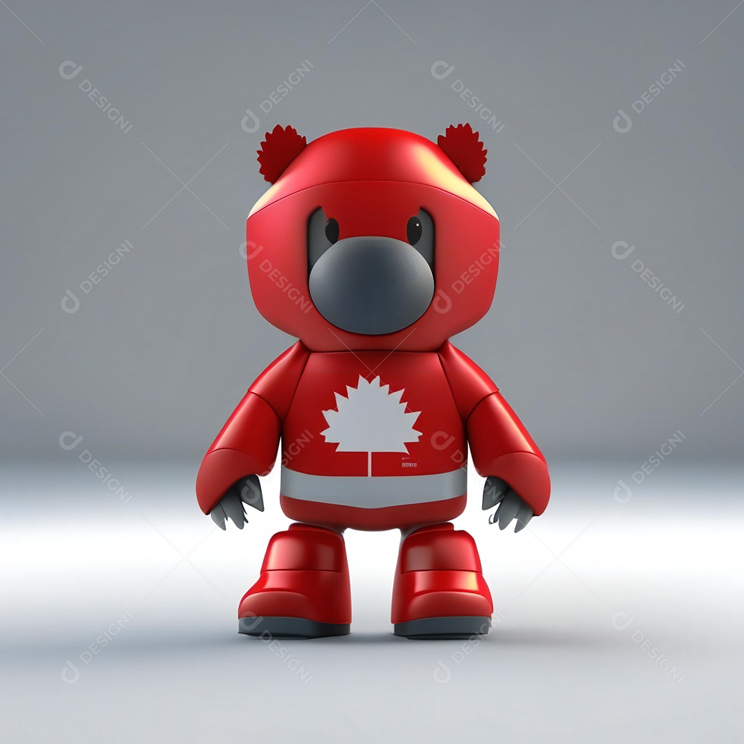 Mascote canadense-minimalista rosto perfeito