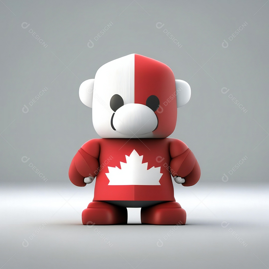 Mascote canadense-minimalista rosto perfeito