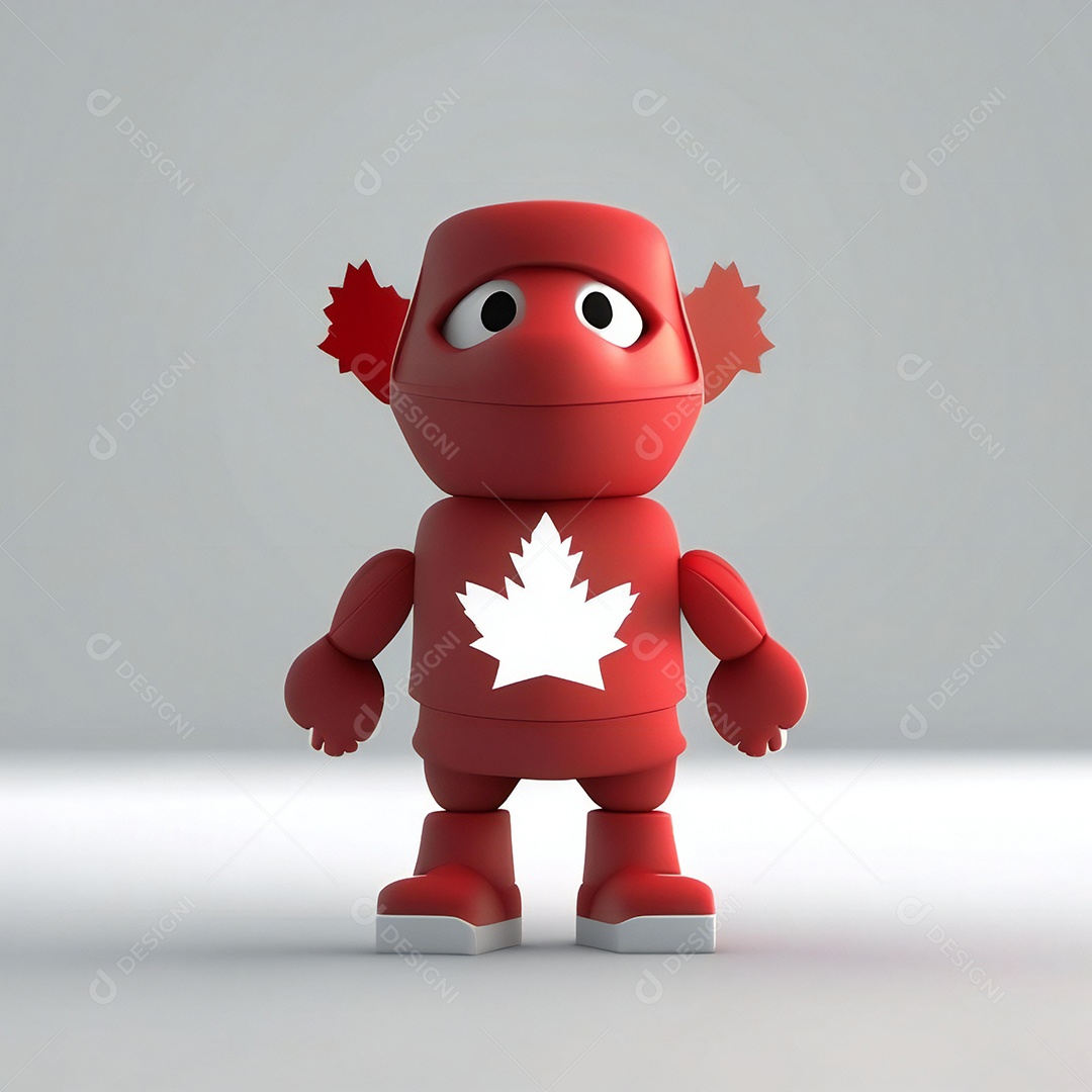Mascote canadense-minimalista rosto perfeito