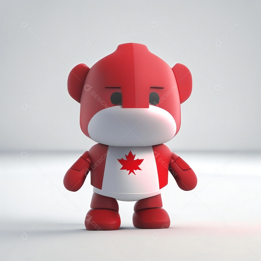 Mascote canadense-minimalista rosto perfeito
