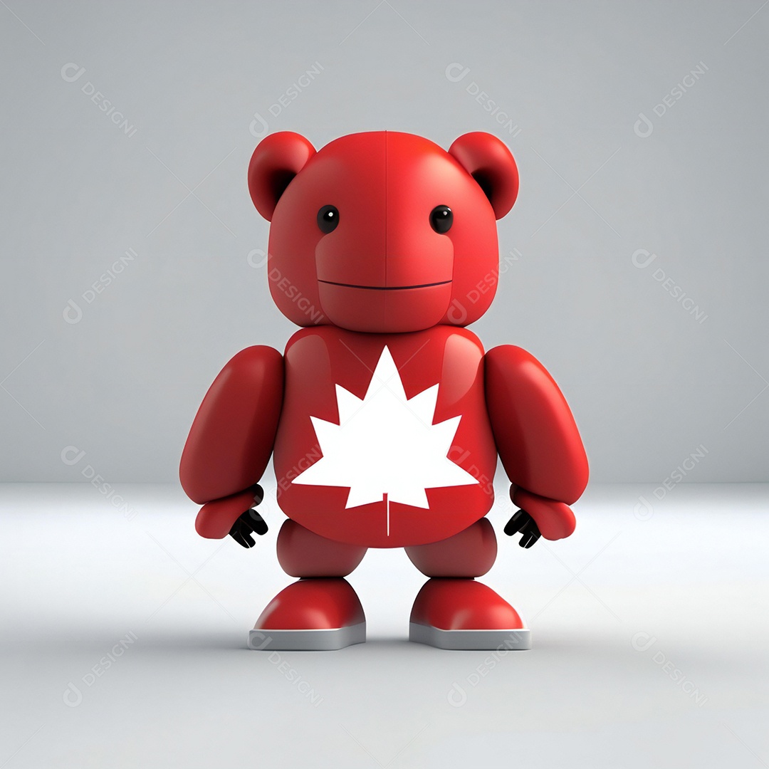 Mascote canadense-minimalista rosto perfeito