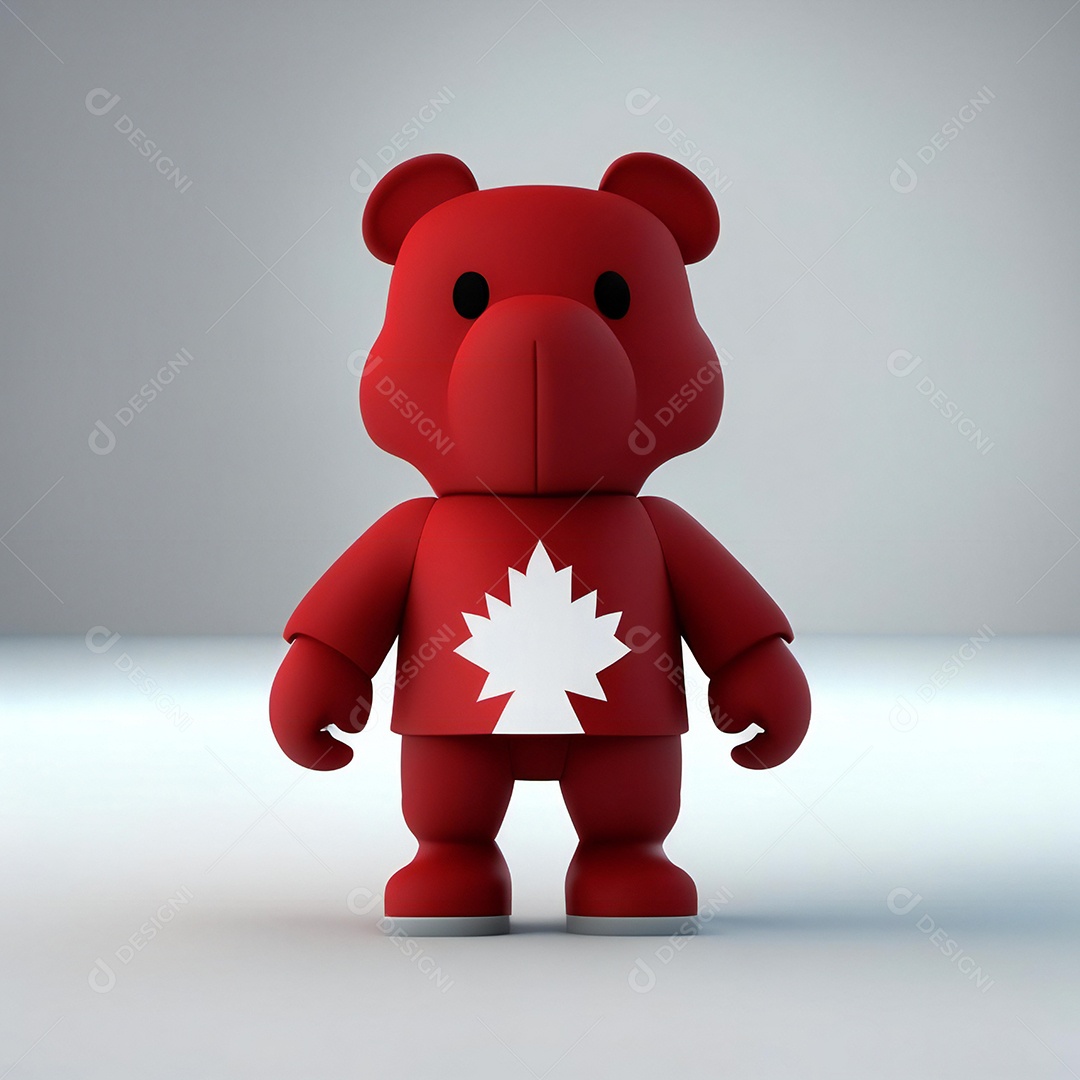 Mascote canadense-minimalista rosto perfeito