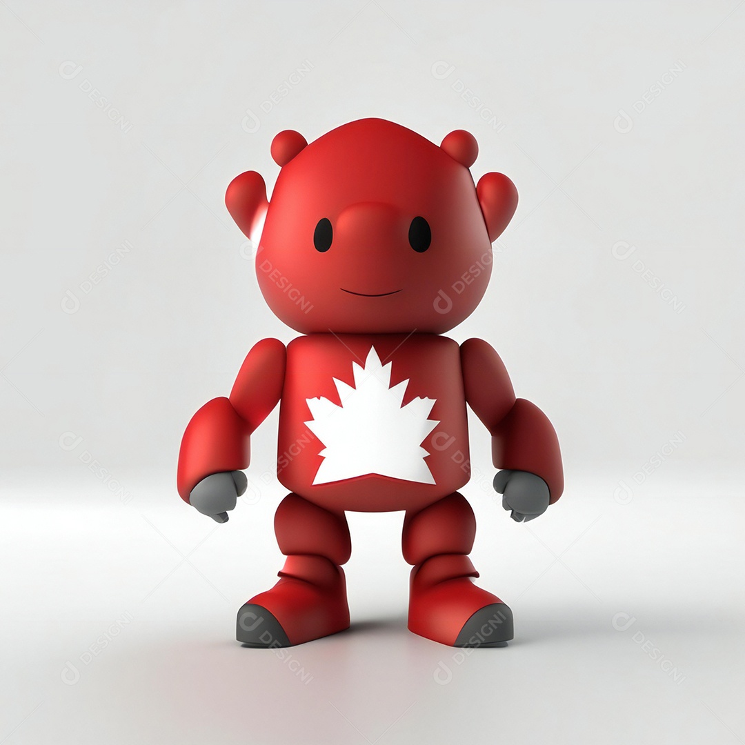 Mascote canadense-minimalista rosto perfeito