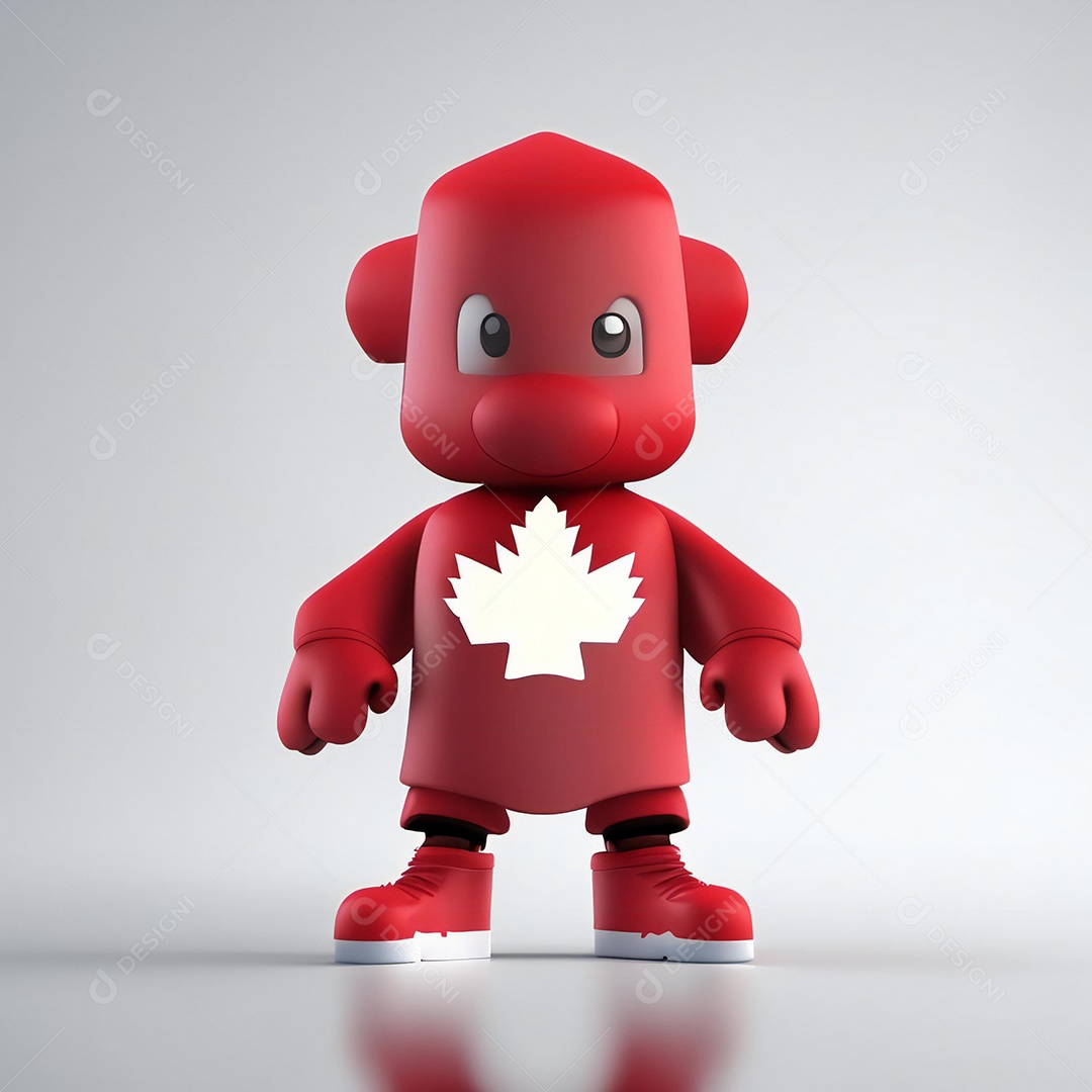 Mascote canadense-minimalista rosto perfeito