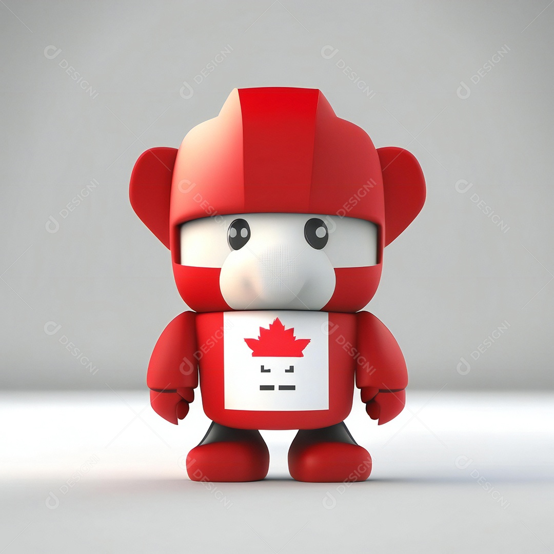 Mascote canadense-minimalista rosto perfeito