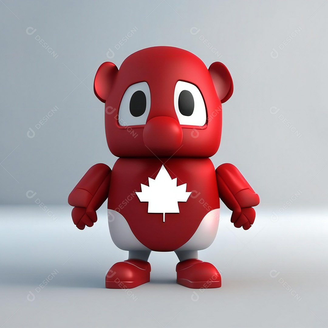 Mascote canadense-minimalista rosto perfeito
