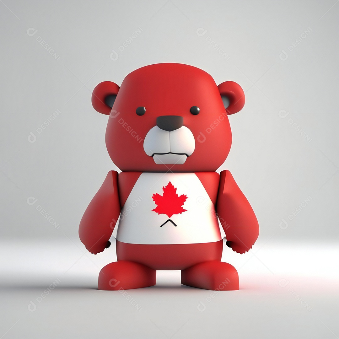 Mascote canadense-minimalista rosto perfeito