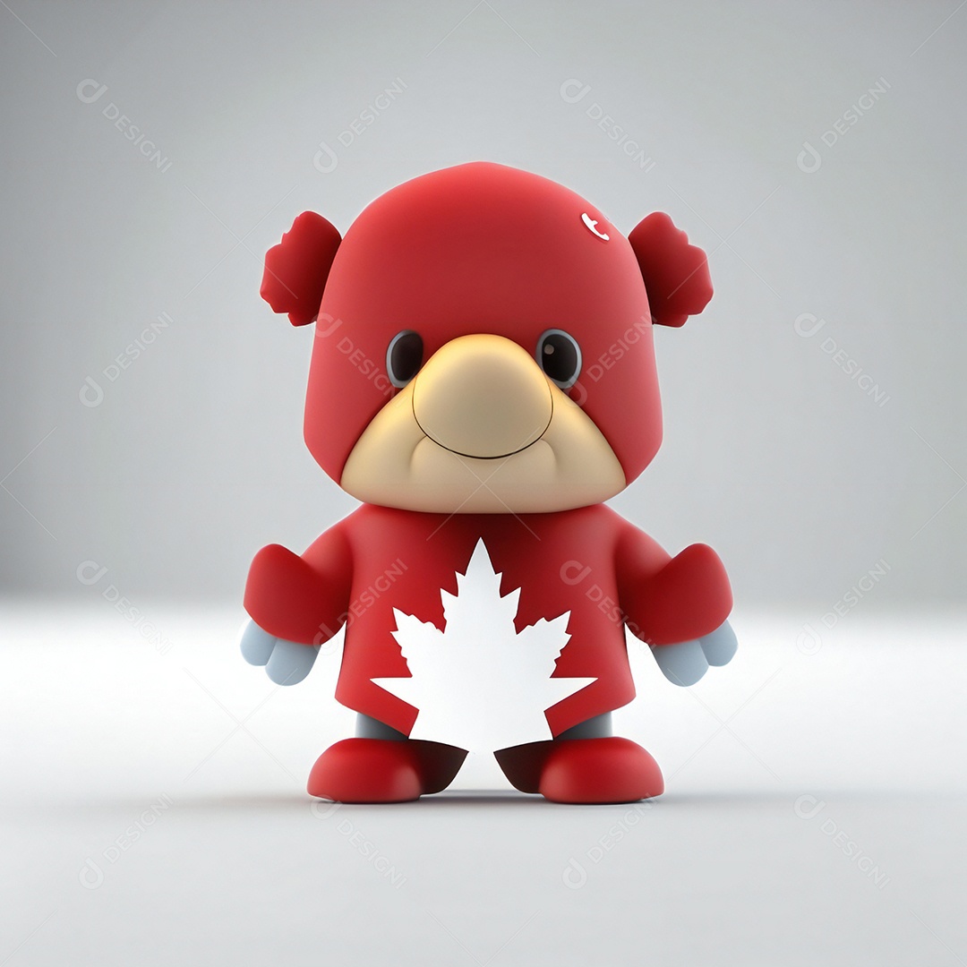 Mascote canadense-minimalista rosto perfeito
