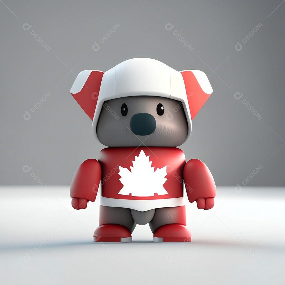 Mascote canadense-minimalista rosto perfeito