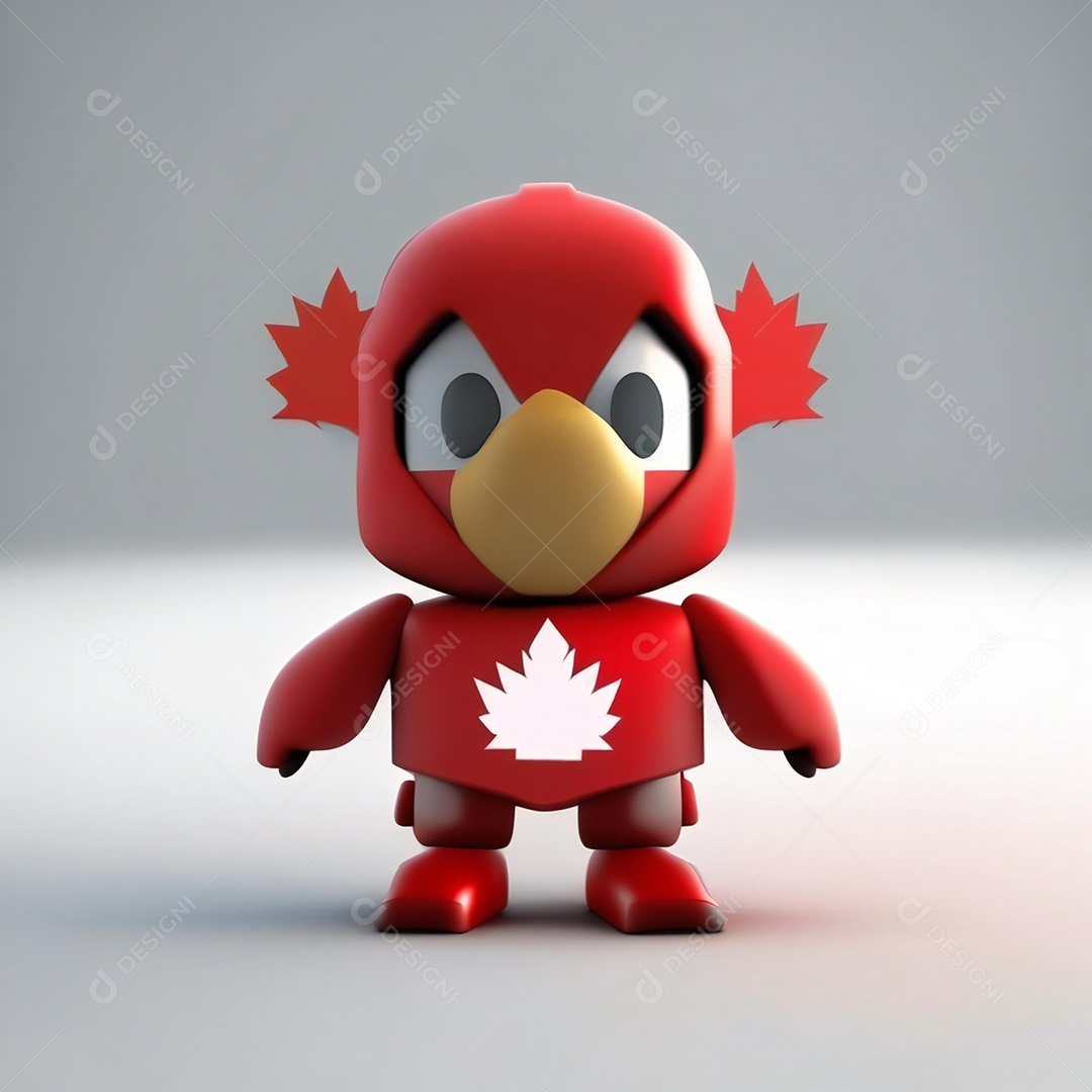 Mascote canadense minimalista rosto perfeito