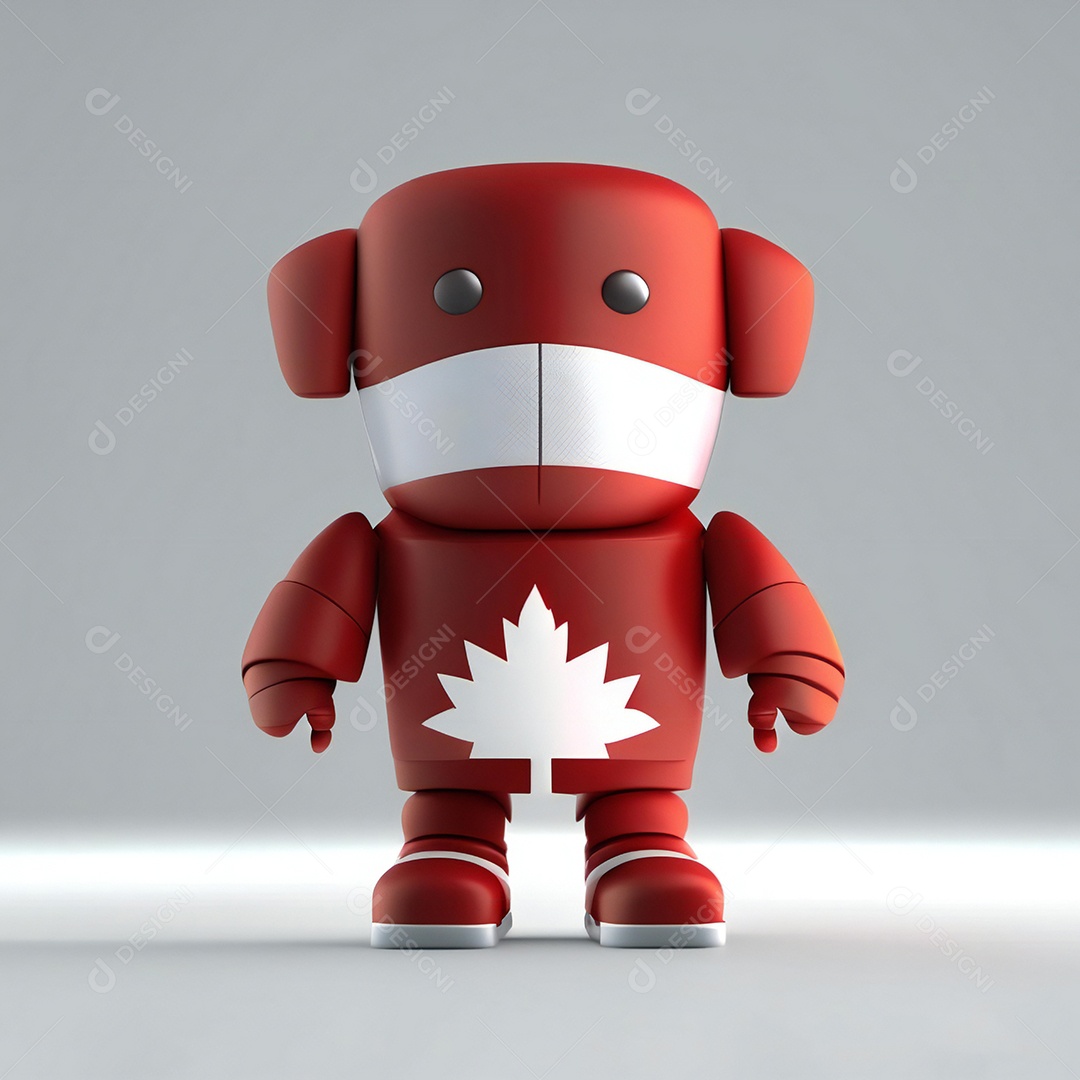 Mascote canadense-minimalista rosto perfeito