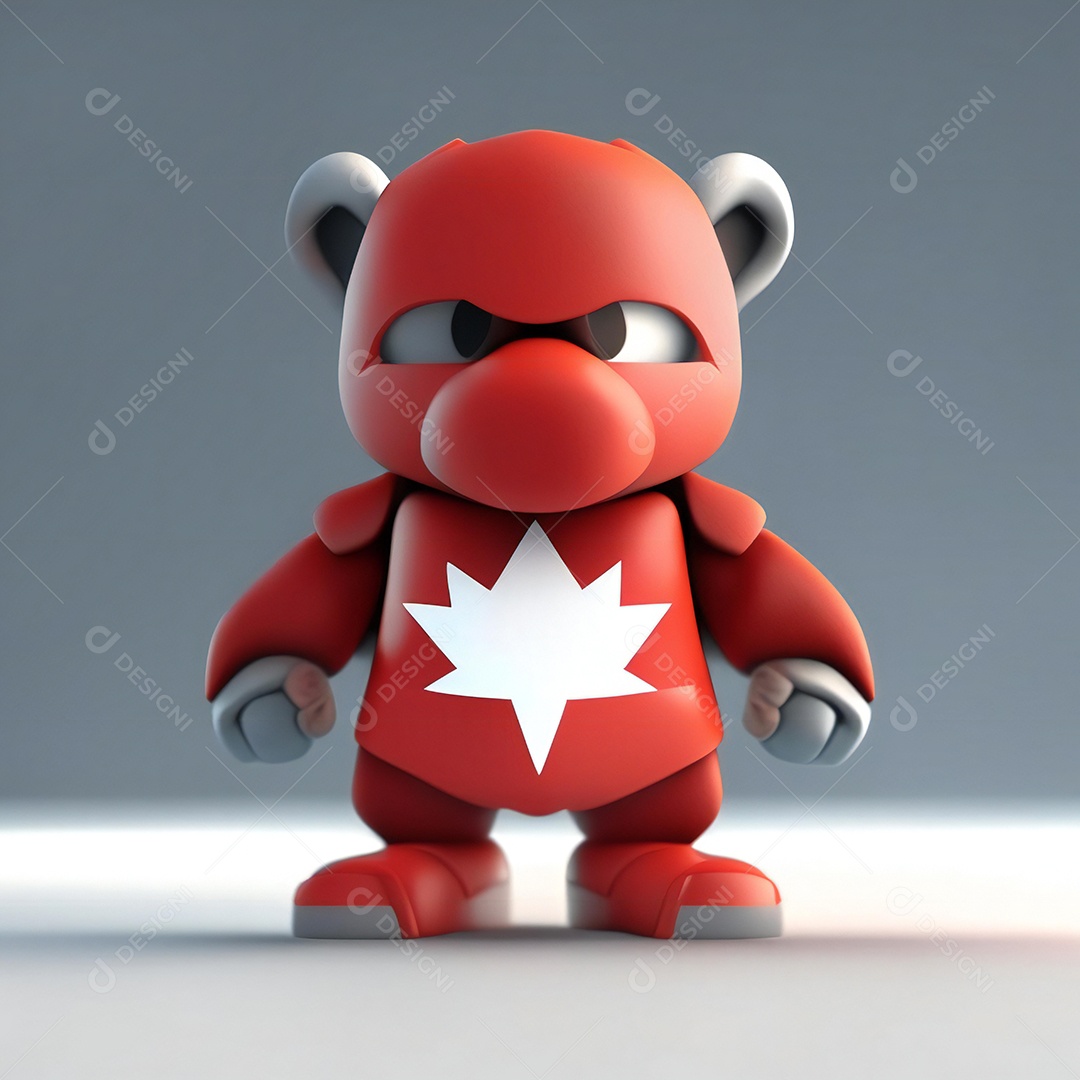 Mascote canadense minimalista rosto perfeito