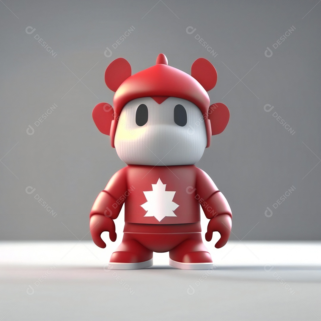 Mascote canadense minimalista rosto perfeito