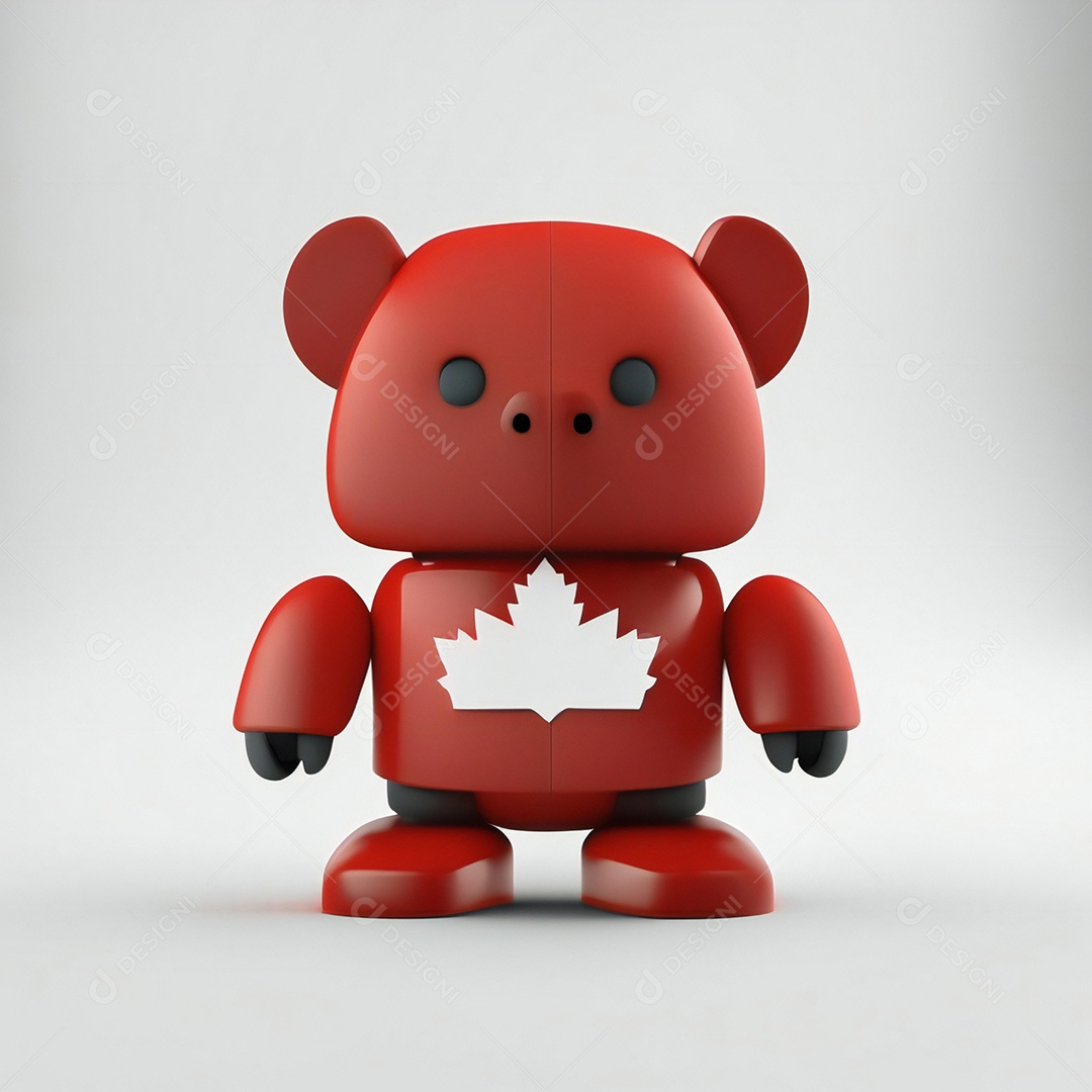 Mascote canadense-minimalista rosto perfeito