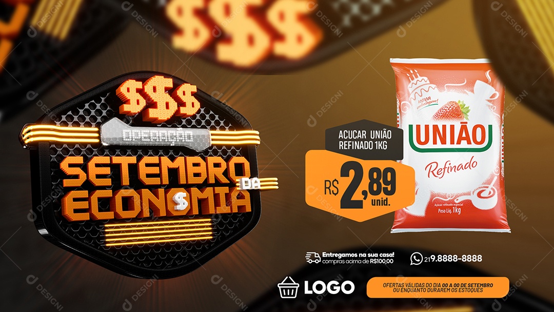 Operação Setembro Economizando Supermercado Social Media PSD Editável