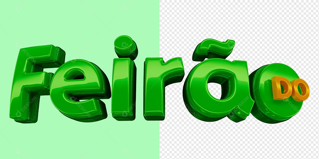Texto 3D Feirão Do Para Composição PSD