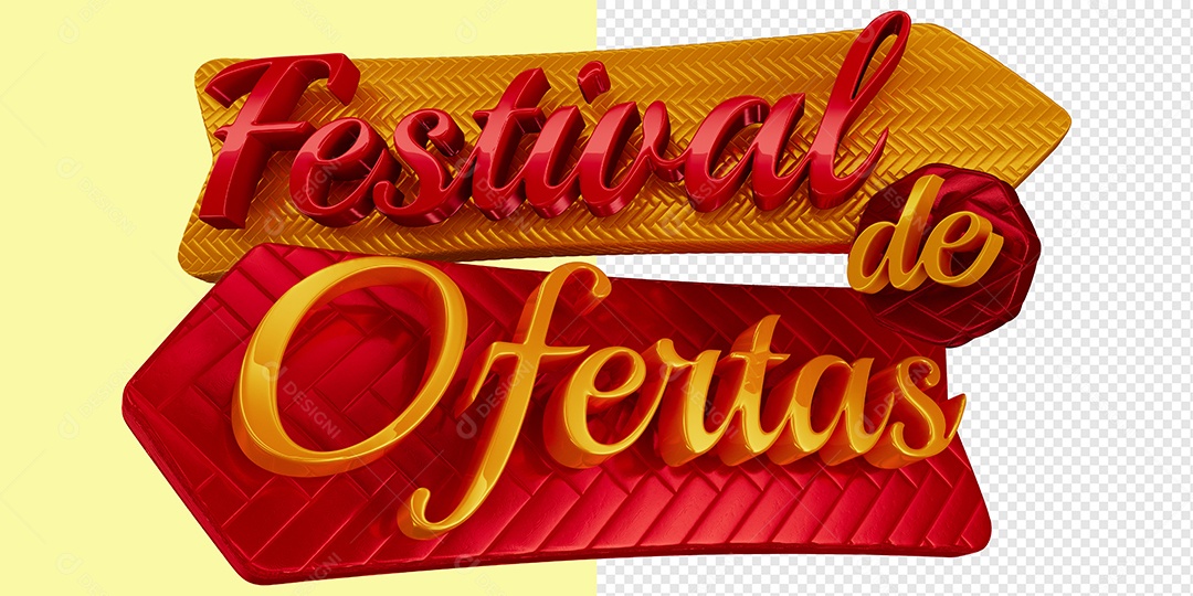 Selo 3D Festival de Ofertas PSD