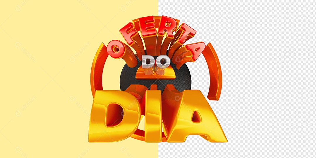Selo 3D Oferta do Dia D PSD