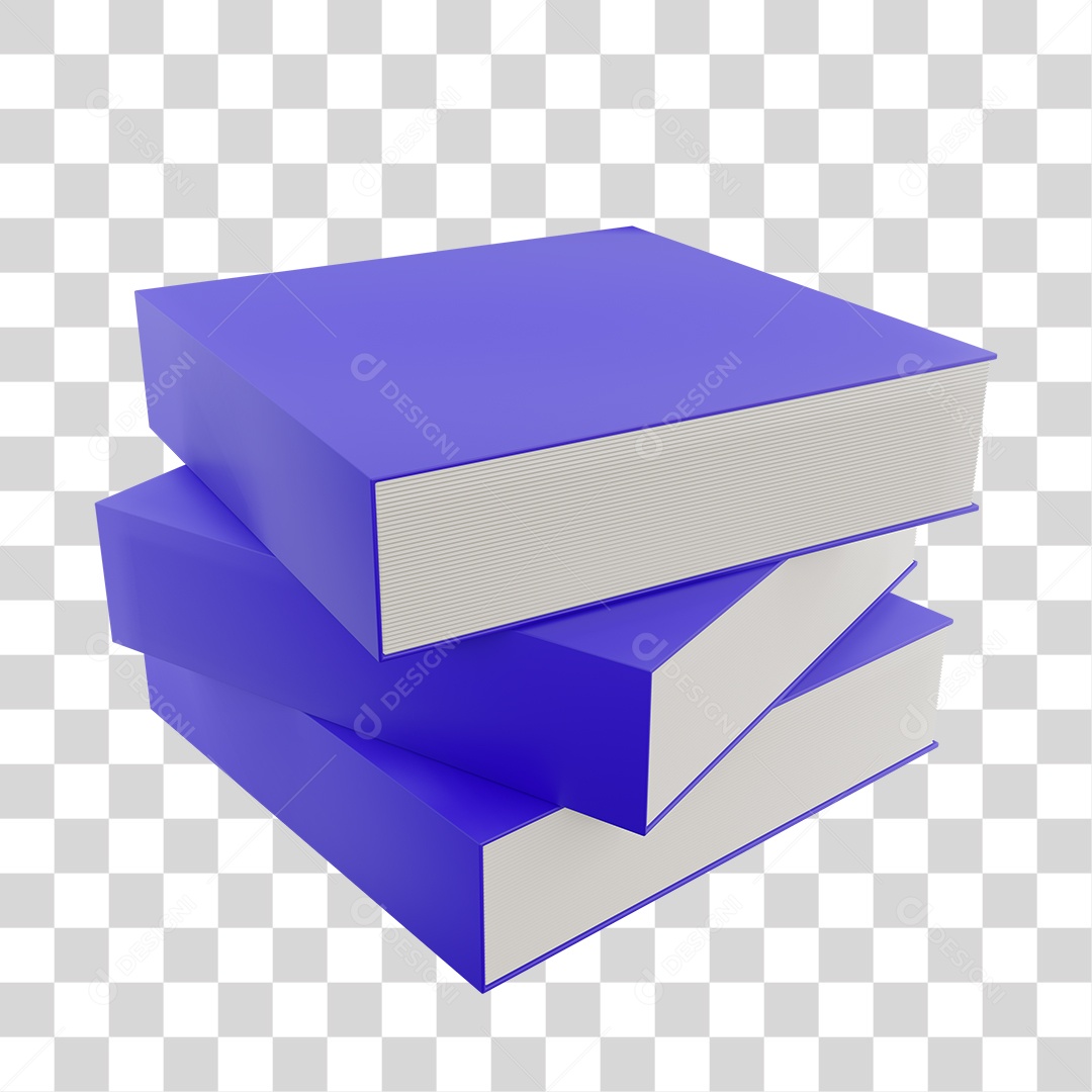 Pilha de Livros Azul PNG Transparente