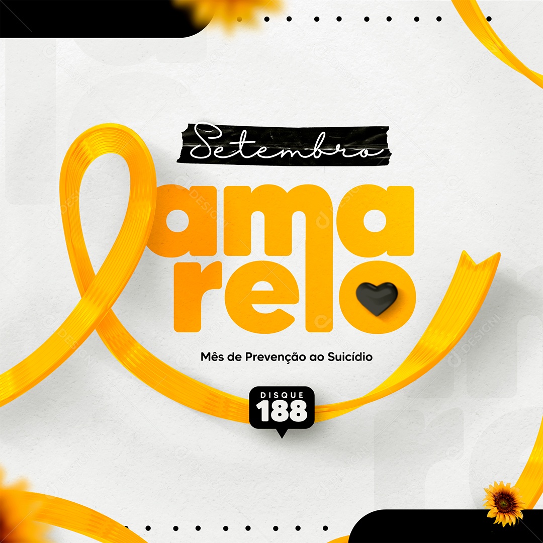 Setembro Amarelo Mês De Prevenção Ao Suicídio Social Media PSD Editável