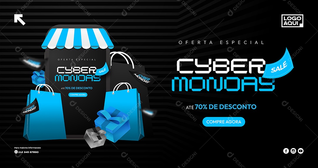 Cyber Monday Ilustração Vetor EPS