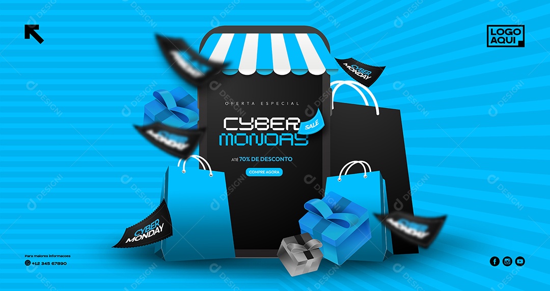 Cyber Monday Ilustração Vetor EPS