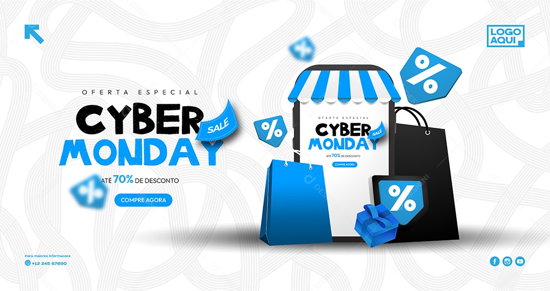 Cyber Monday Ilustração Vetor EPS