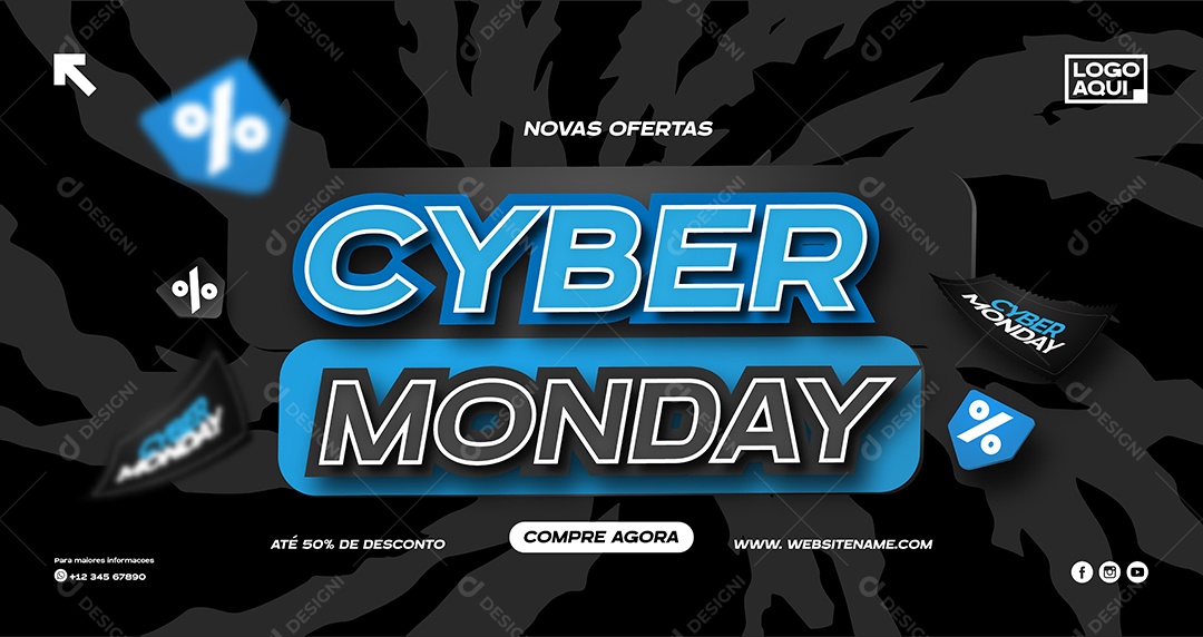 Cyber Monday Ilustração Vetor EPS