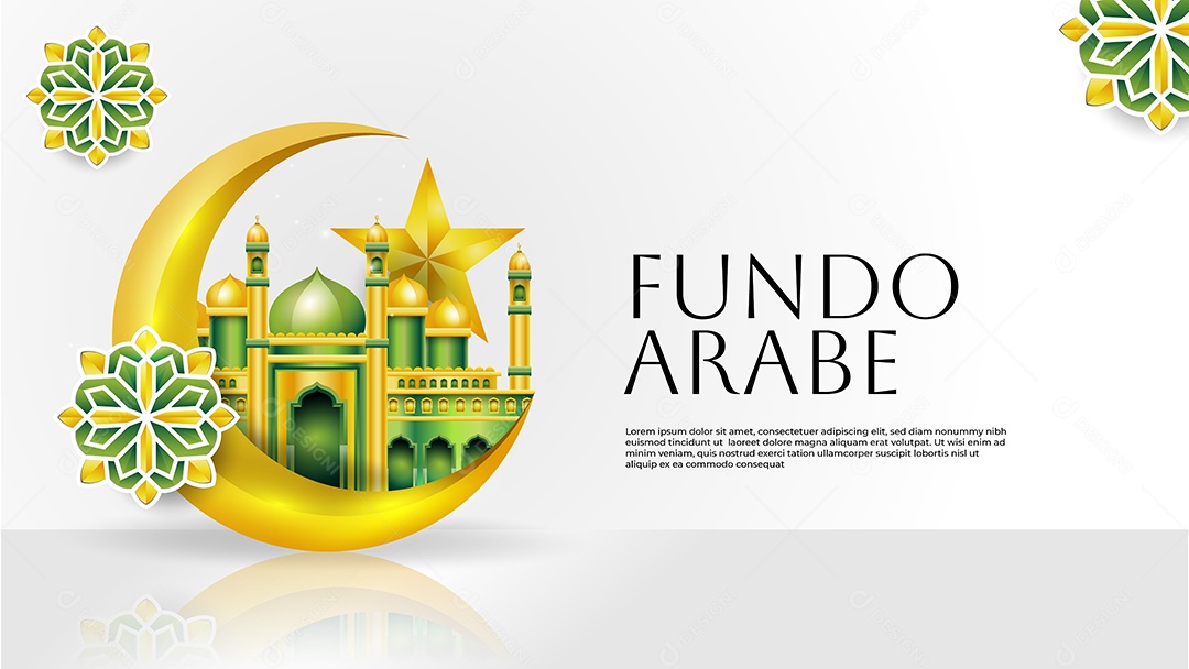 Fundo Árabe Ilustração Vetor EPS Editável