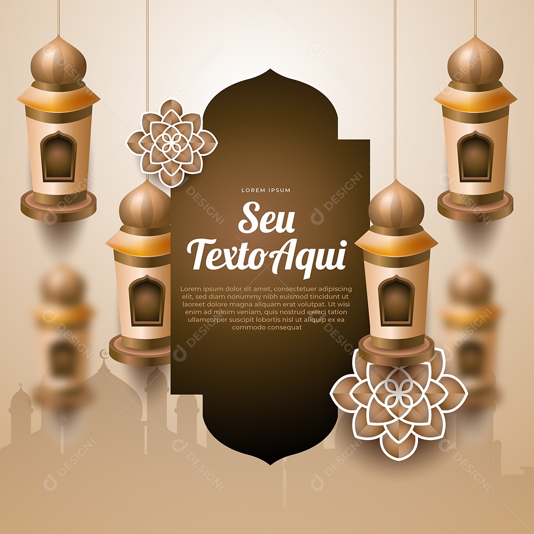 Fundo Árabe Ilustração Vetor EPS Editável