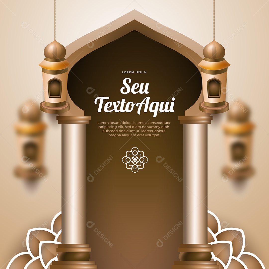 Fundo Árabe Ilustração Vetor EPS Editável