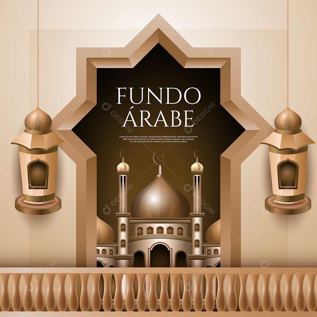 Fundo Árabe Ilustração Vetor EPS Editável