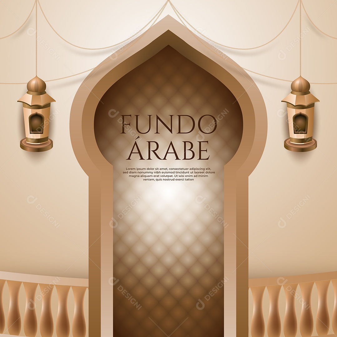 Fundo Árabe Ilustração Vetor EPS Editável