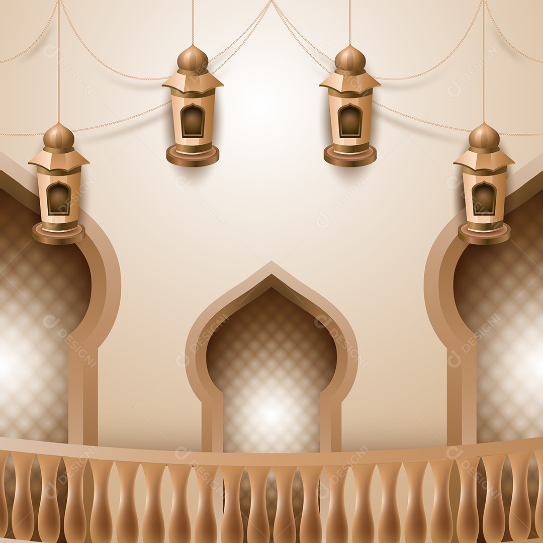 Fundo Árabe Ilustração Vetor EPS Editável