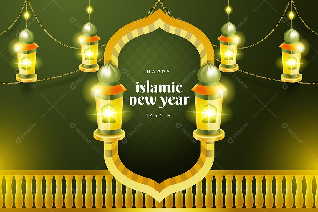 Fundo Árabe Ilustração Vetor EPS Editável