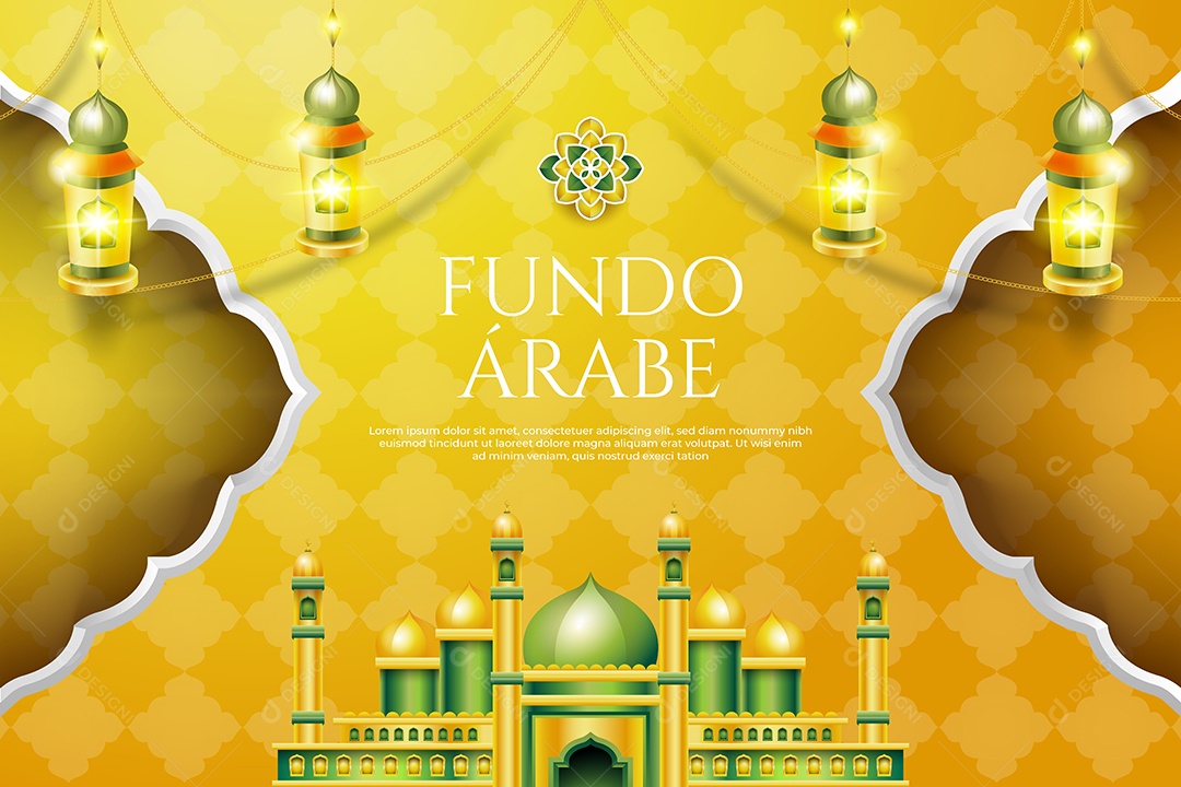 Fundo Árabe Ilustração Vetor EPS Editável