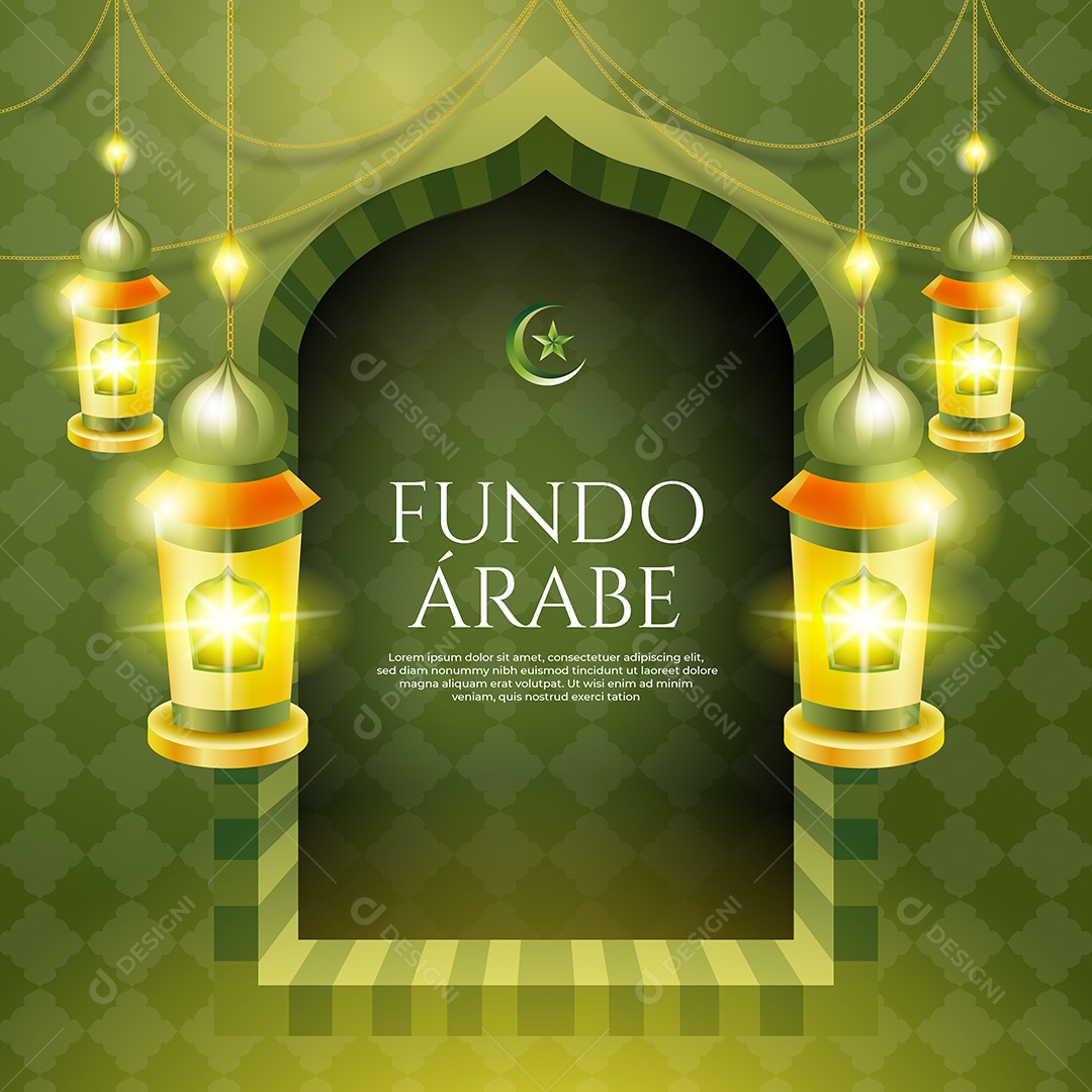 Fundo Árabe Ilustração Vetor EPS Editável