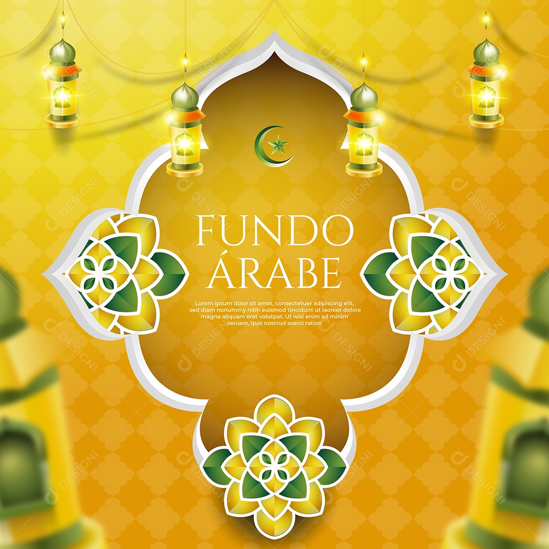 Fundo Árabe Ilustração Vetor EPS Editável