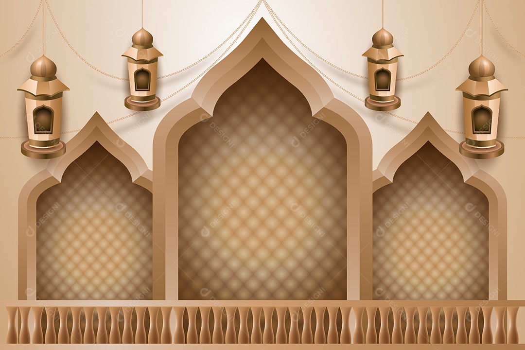 Fundo Árabe Ilustração Vetor EPS Editável