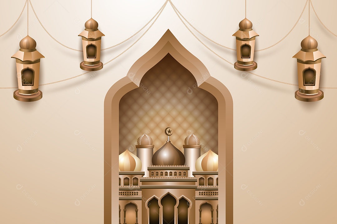 Fundo Árabe Ilustração Vetor EPS Editável