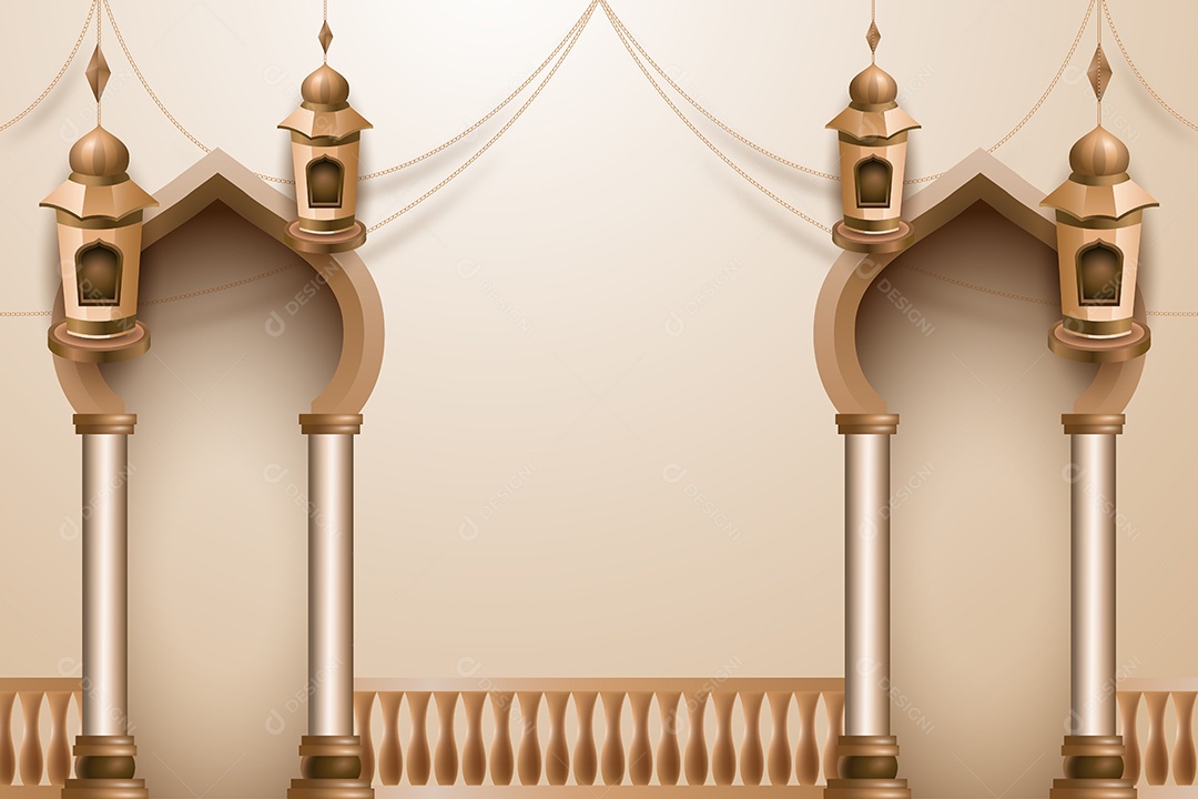 Fundo Árabe Ilustração Vetor EPS Editável