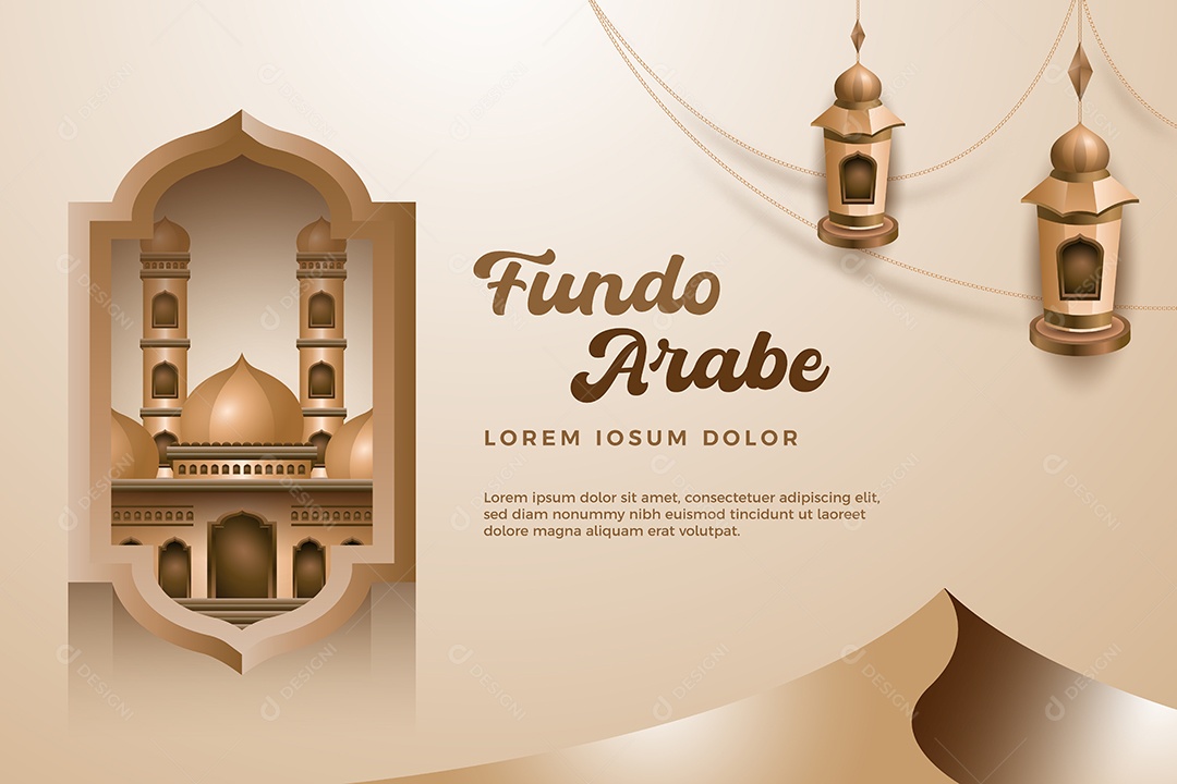 Fundo Árabe Ilustração Vetor EPS Editável