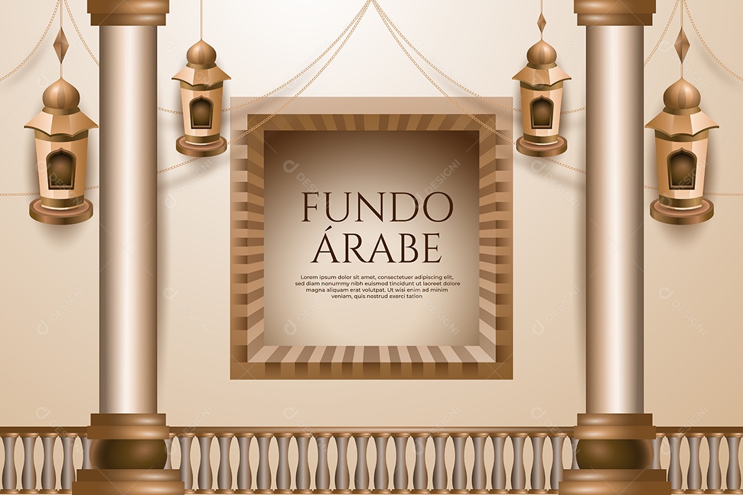 Fundo Árabe Ilustração Vetor EPS Editável