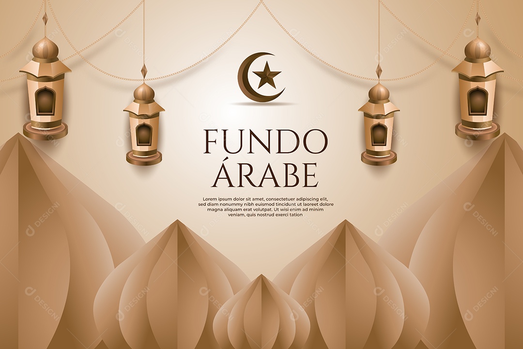 Fundo Árabe Ilustração Vetor EPS Editável