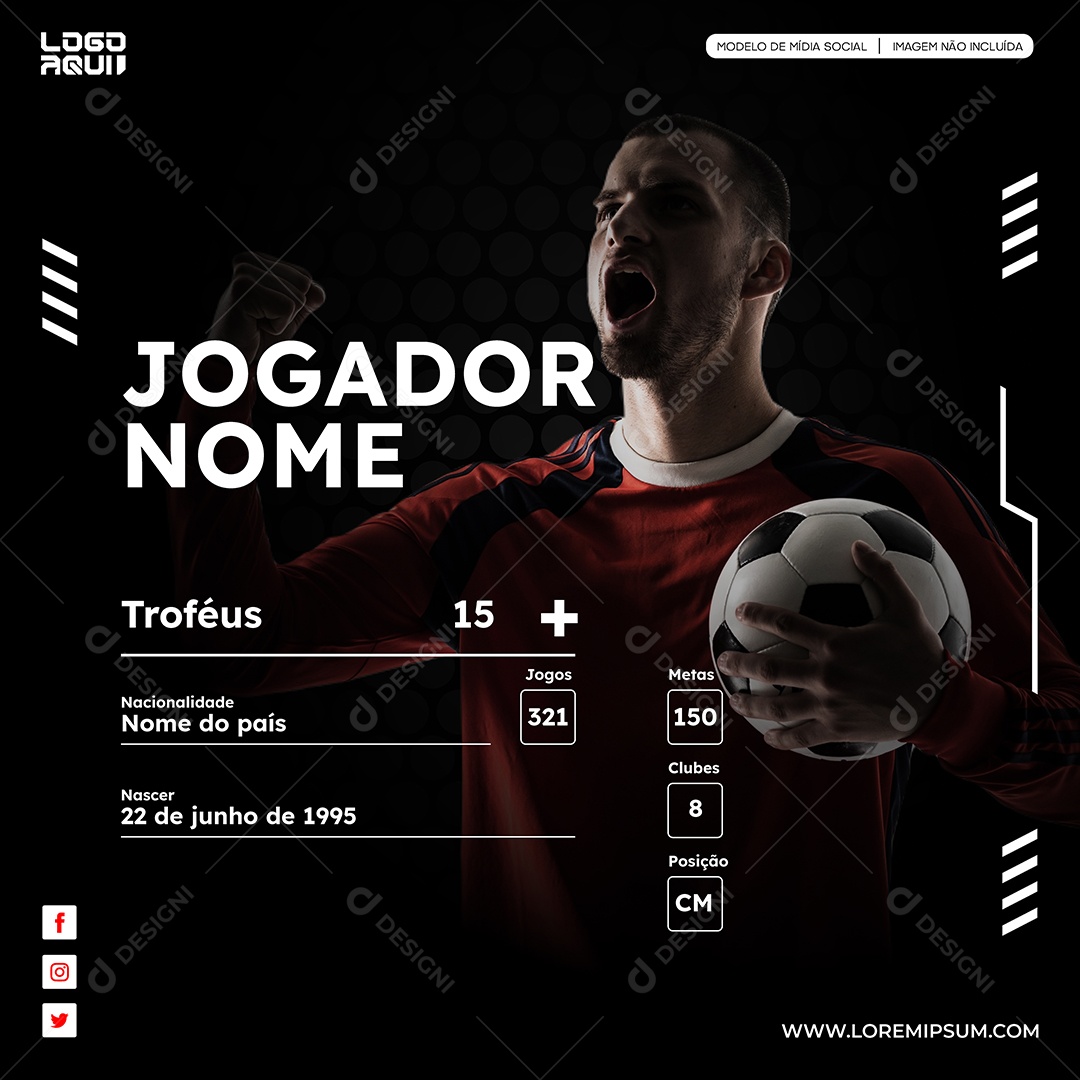 Números de Jogador de Futebol Vetor EPS Editável