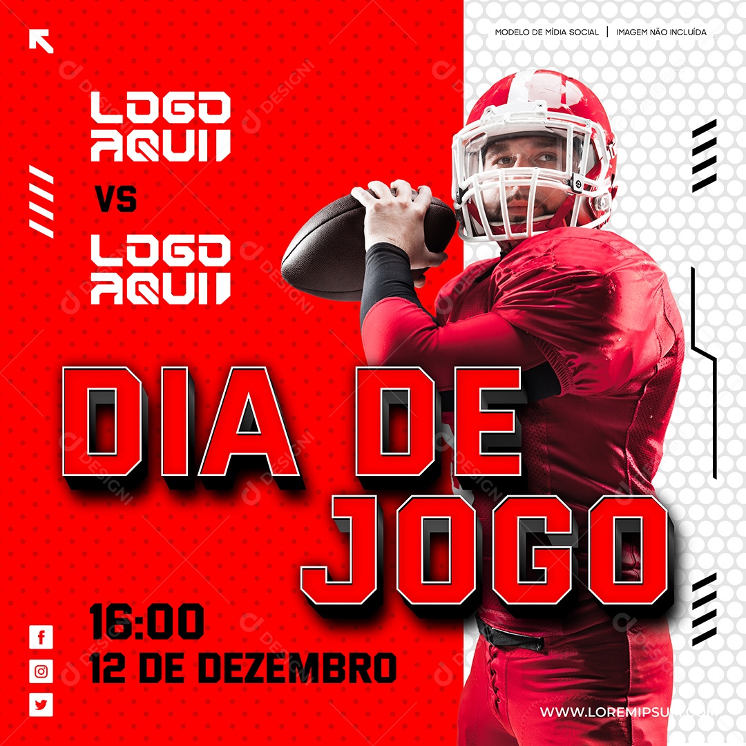 Dia de Jogo de Futebol Americano Vetor EPS Editável