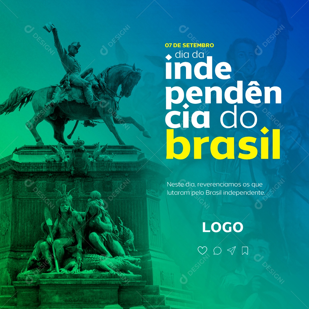 Social Media Dia Da Independência do Brasil 07 de Setembro PSD Editável