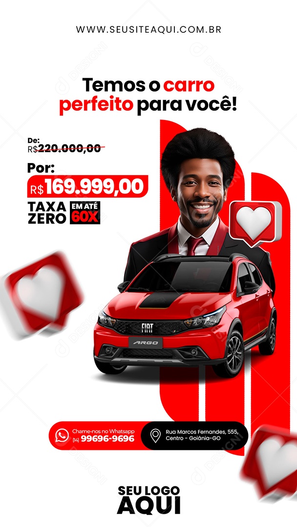 Social Media Temos o Carro Perfeito Para Você Concessionaria PSD Editável