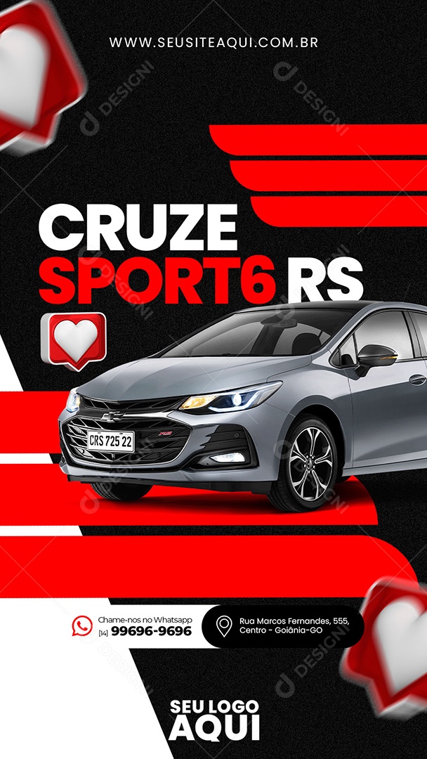 Story Cruze Sport6 RS Concessionaria Social Media PSD Editável