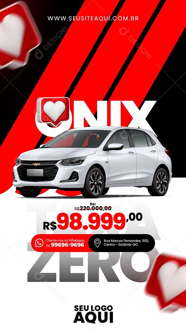 Story Onix Concessionaria Social Media PSD Editável
